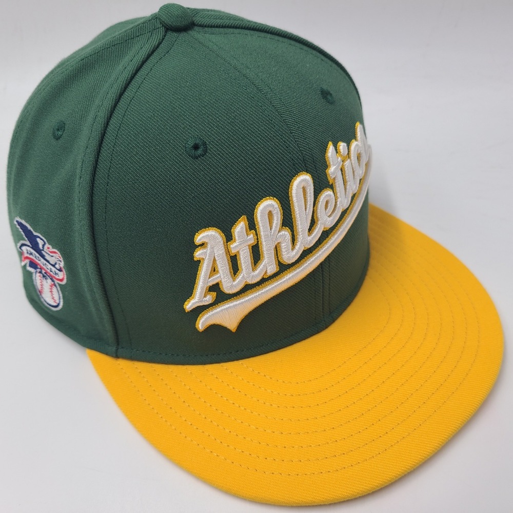 Oakland Athletics Hat Fitted 7 5/8 Fanatics Green Yellow MLB A's American League